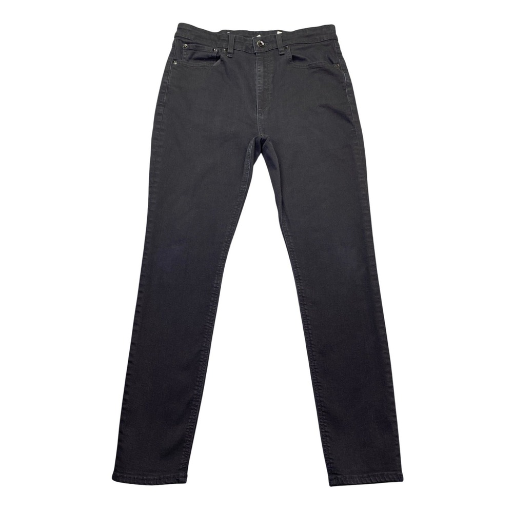 Rag & Bone Nina High-Rise Skinny Jeans No Fade Black WDD19F2664O1SB Size 30